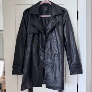 Dynamite Black Faux Leather Jacket